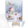 Számfestő.hu Jegesmedve karácsonykor - számfestő készlet – 40×50 cm (Keretre feszítve)