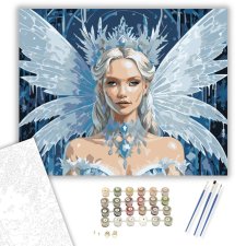 Számfestő.hu Jégtündér Királynő - számfestő készlet – 40×50 cm (Keretre feszítve) kreatív és készségfejlesztő