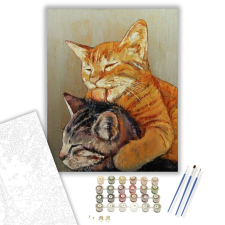 Számfestő.hu Jóbarátok - számfestő készlet – 40×50 cm (Keretre feszítve) kreatív és készségfejlesztő