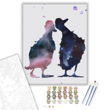 Számfestő.hu Kacsa pár - számfestő készlet – 40×50 cm (Keretre feszítve) kreatív és készségfejlesztő