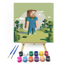 Számfestő.hu Kaktuszokkal - gyerek számfestő készlet – 20×20 cm (Keretre feszítve) kreatív és készségfejlesztő