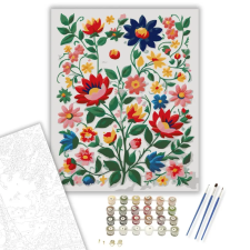 Számfestő.hu Kalocsai Hímzés Virágmintával - számfestő készlet – 60×70 cm (Keretre feszítve) kreatív és készségfejlesztő