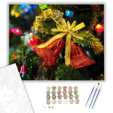 Számfestő.hu Karácsonyi csengő- számfestő készlet – 50×60 cm (Keretre feszítve) kreatív és készségfejlesztő