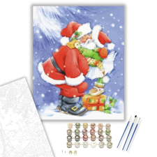 Számfestő.hu Karácsonyi ölelés - számfestő készlet – 40×50 cm (Keretre feszítve) kreatív és készségfejlesztő