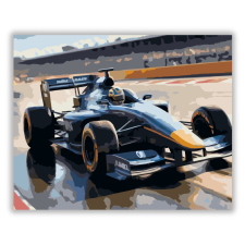 Számfestő.hu Kék Formula 1 Versenyautó a Kanyarban - számfestő készlet kreatív és készségfejlesztő