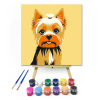 Számfestő.hu Kék szemű yorkie - gyerek számfestő készlet – 20×20 cm (Keretre feszítve)