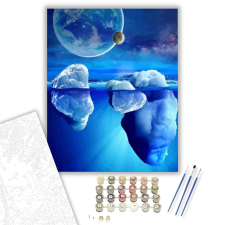 Számfestő.hu Kékség - számfestő készlet – 40×50 cm (Keretre feszítve) kreatív és készségfejlesztő