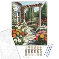 Számfestő.hu Kerti Gerberák és Margaréták - számfestő készlet – 50×60 cm (Keret nélkül) kreatív és készségfejlesztő