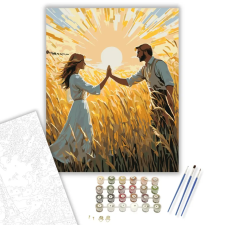 Számfestő.hu Kézfogás a Mezőn - számfestő készlet – 60×70 cm (Keretre feszítve) kreatív és készségfejlesztő