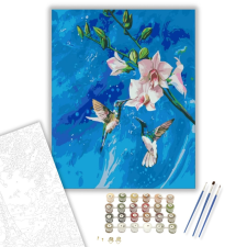 Számfestő.hu Kolibrik tánca - számfestő készlet – 40×50 cm (Keretre feszítve) kreatív és készségfejlesztő