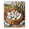 Számfestő.hu Kosár Népi Mintás Húsvéti Tojásokkal - számfestő készlet