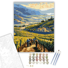 Számfestő.hu La Rioja Szőlőbetakarítás - számfestő készlet – 40×50 cm (Keretre feszítve) kreatív és készségfejlesztő