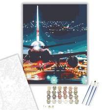 Számfestő.hu Landolás - számfestő készlet – 40×50 cm (Keretre feszítve) kreatív és készségfejlesztő