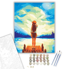Számfestő.hu Lány a Stégen - számfestő készlet – 40×50 cm (Keretre feszítve) kreatív és készségfejlesztő