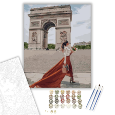 Számfestő.hu Lány a téren - számfestő készlet – 40×50 cm (Keretre feszítve) kreatív és készségfejlesztő