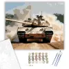 Számfestő.hu Leopard 2A6 Tank Akcióban - számfestő készlet – 60×70 cm (Keretre feszítve)