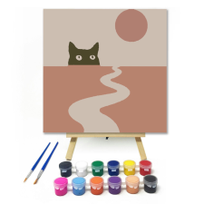 Számfestő.hu Leselkedő - gyerek számfestő készlet – 20×20 cm (Keretre feszítve) kreatív és készségfejlesztő