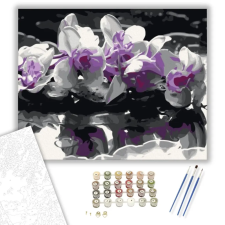 Számfestő.hu Lila Orchidea - számfestő készlet – 50×60 cm (Keret nélkül) kreatív és készségfejlesztő