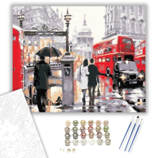 Számfestő.hu Londoni Utca - számfestő készlet – 40×50 cm (Keretre feszítve) kreatív és készségfejlesztő