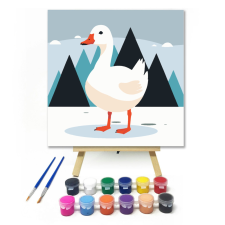 Számfestő.hu Lúd az erdőben - gyerek számfestő készlet – 20×20 cm (Keretre feszítve) kreatív és készségfejlesztő