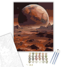 Számfestő.hu Mars Felszíne és Phobos - számfestő készlet – 60×70 cm (Keretre feszítve) kreatív és készségfejlesztő