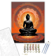 Számfestő.hu Meditáló Buddha Mandalával - számfestő készlet – 80×100 cm (Keret nélkül) kreatív és készségfejlesztő