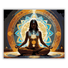 Számfestő.hu Meditáló Jógi Szent Geometriával - számfestő készlet kreatív és készségfejlesztő