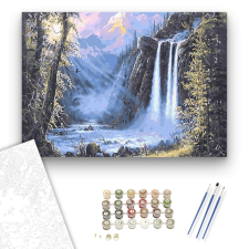 Számfestő.hu Medve a Vízesésnél - számfestő készlet – 40×50 cm (Keretre feszítve) kreatív és készségfejlesztő