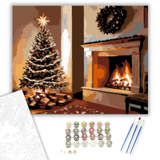 Számfestő.hu Meghitt Ünnepi Hangulat - számfestő készlet – 40×50 cm (Keretre feszítve) kreatív és készségfejlesztő