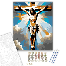 Számfestő.hu Megváltó Áhítata - számfestő készlet – 40×50 cm (Keretre feszítve) kreatív és készségfejlesztő