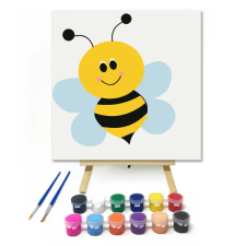 Számfestő.hu Méhecske - gyerek számfestő készlet – 50×50 cm (Keretre feszítve) kreatív és készségfejlesztő