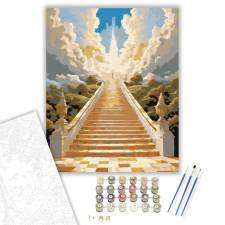 Számfestő.hu Mennyei Lépcső a Beatitudinákkal - számfestő készlet – 60×70 cm (Keretre feszítve) kreatív és készségfejlesztő