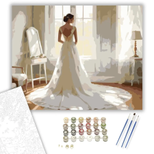 Számfestő.hu Menyasszonyi Készülődés a Napfényben - számfestő készlet – 80×100 cm (Keret nélkül) kreatív és készségfejlesztő