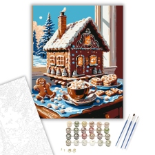 Számfestő.hu Mézeskalács Álom - számfestő készlet – 40×50 cm (Keretre feszítve) kreatív és készségfejlesztő