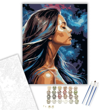Számfestő.hu Misztikus Nő Galaxis Háttérrel - számfestő készlet – 80×100 cm (Keretre feszítve) kreatív és készségfejlesztő