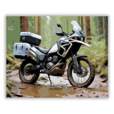 Számfestő.hu Modern Adventure Túramotor Erdőszélen - számfestő készlet kreatív és készségfejlesztő