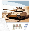 Számfestő.hu Modern M1 Abrams Tank a Sivatagban - számfestő készlet – 40×50 cm (Keretre feszítve)
