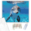 Számfestő.hu Mosolygó Delfin a Víz Alatt - számfestő készlet – 40×50 cm (Keretre feszítve)