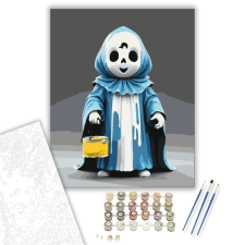 Számfestő.hu Mosolygó Szellemke - számfestő készlet – 40×50 cm (Keretre feszítve) kreatív és készségfejlesztő