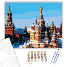 Számfestő.hu Moszkva - Vörös Tér - számfestő készlet – 40×50 cm (Keretre feszítve) kreatív és készségfejlesztő