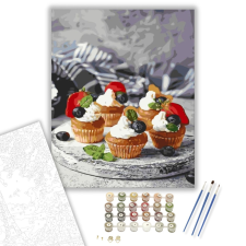 Számfestő.hu Muffin - számfestő készlet – 40×50 cm (Keretre feszítve) kreatív és készségfejlesztő