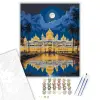 Számfestő.hu Mysore Palota Éjszakai Fényekben - számfestő készlet – 60×70 cm (Keretre feszítve)