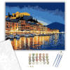 Számfestő.hu Nafplio Éjszakai Fényei a Kikötőben - számfestő készlet – 40×50 cm (Keretre feszítve)