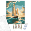 Számfestő.hu Nagy Vitorlás a Turquoise Tengeren - számfestő készlet – 40×50 cm (Keretre feszítve)