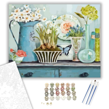 Számfestő.hu Nagyinál - számfestő készlet – 40×50 cm (Keretre feszítve) kreatív és készségfejlesztő