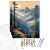 Számfestő.hu Napkelte a Hegyekben - számfestő készlet – 40×50 cm (Keretre feszítve)