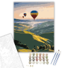 Számfestő.hu Napkelte Hőlégballonokkal a Dombok Felett - számfestő készlet – 40×50 cm (Keretre feszítve)