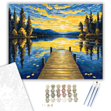 Számfestő.hu Naplemente Tükröződése - számfestő készlet – 60×70 cm (Keretre feszítve) kreatív és készségfejlesztő