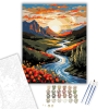 Számfestő.hu Naplemente Völgy Szimfóniája - számfestő készlet – 40×50 cm (Keretre feszítve)