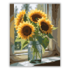 Számfestő.hu Napraforgó Csokor Ablakban - számfestő készlet